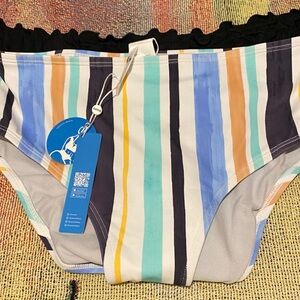 Cupshe Vibrant Striped Bikini Bottom